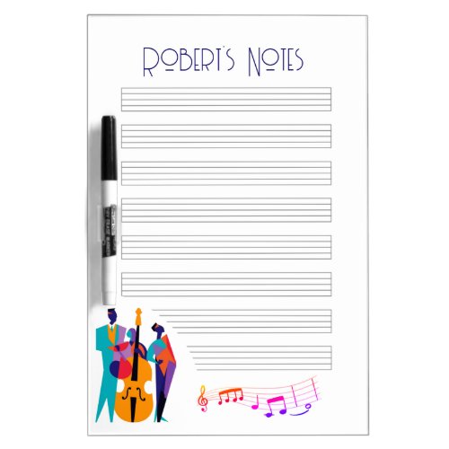 Jazz Lick_Inspired Notes For Musicians Dry Erase Board