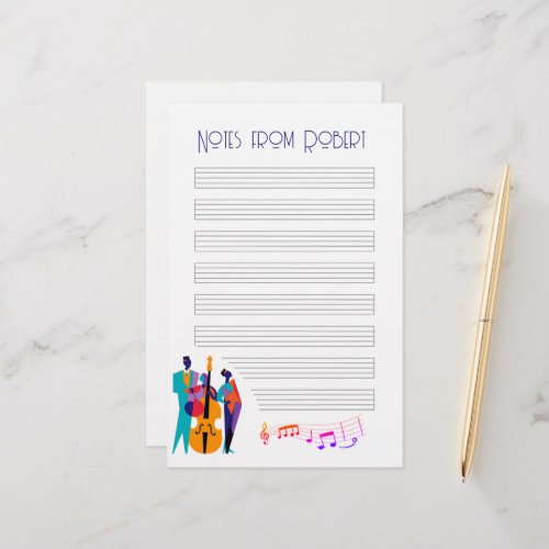 Jazz Lick_Inspired Notes From For Musicians Stationery