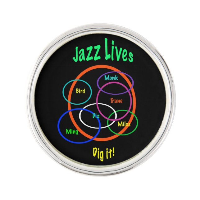 Jazz Lives Lapel Pin (Front)