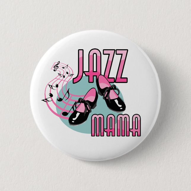 Jazz Mama Tap Dancing Pinback Button (Front)