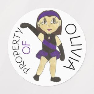 Jazz Modern Dance Class Dancer Recital Girl Kids' Labels