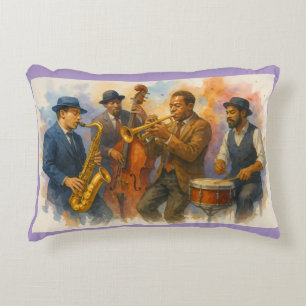 Jazz Muscians Accent Pillow