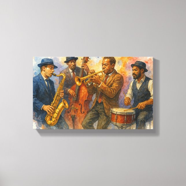 Jazz Muscians Canvas Print (Front)