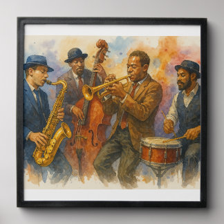 Jazz Muscians Peel And Stick Photo Tile