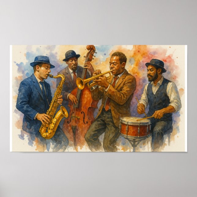 Jazz Muscians Poster (Front)