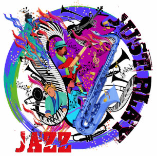 Jazz Music Art Photo Sculpture 3D