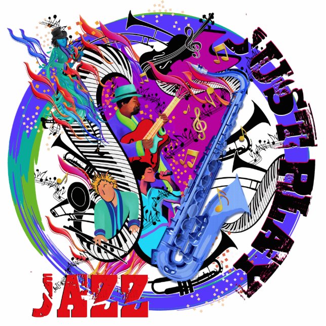 Jazz Music Art Photo Sculpture 3D  (Front)