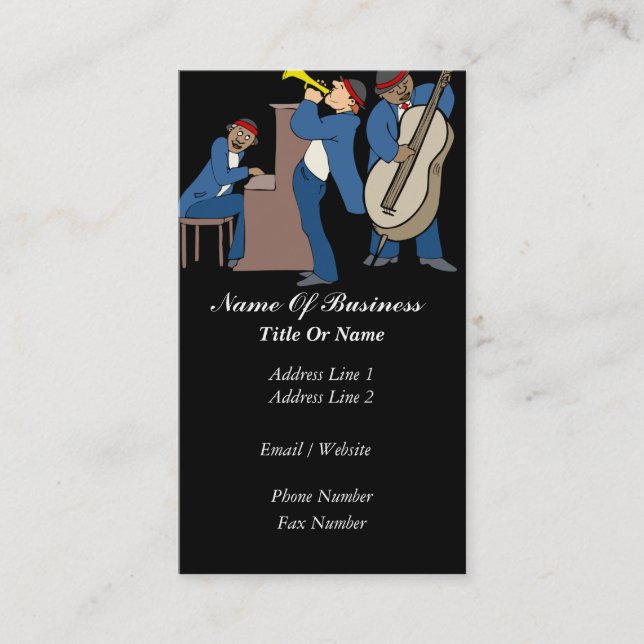 Jazz Music Business Card (Front)