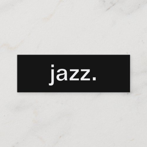 Jazz Music Business Card