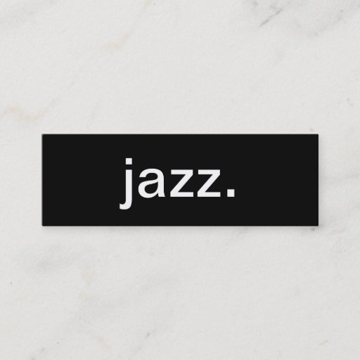Customizable Jazz Music Business Card