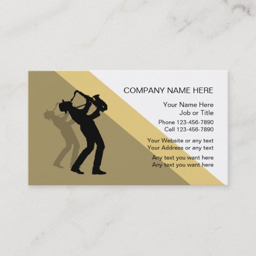 Jazz Music Business Card Template