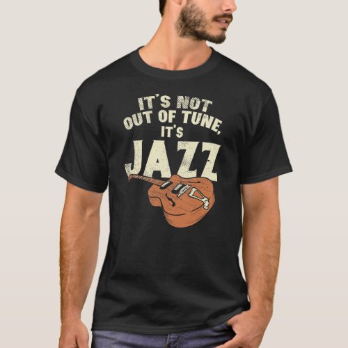 jazz music electric jazz guitar and brass music  T_Shirt