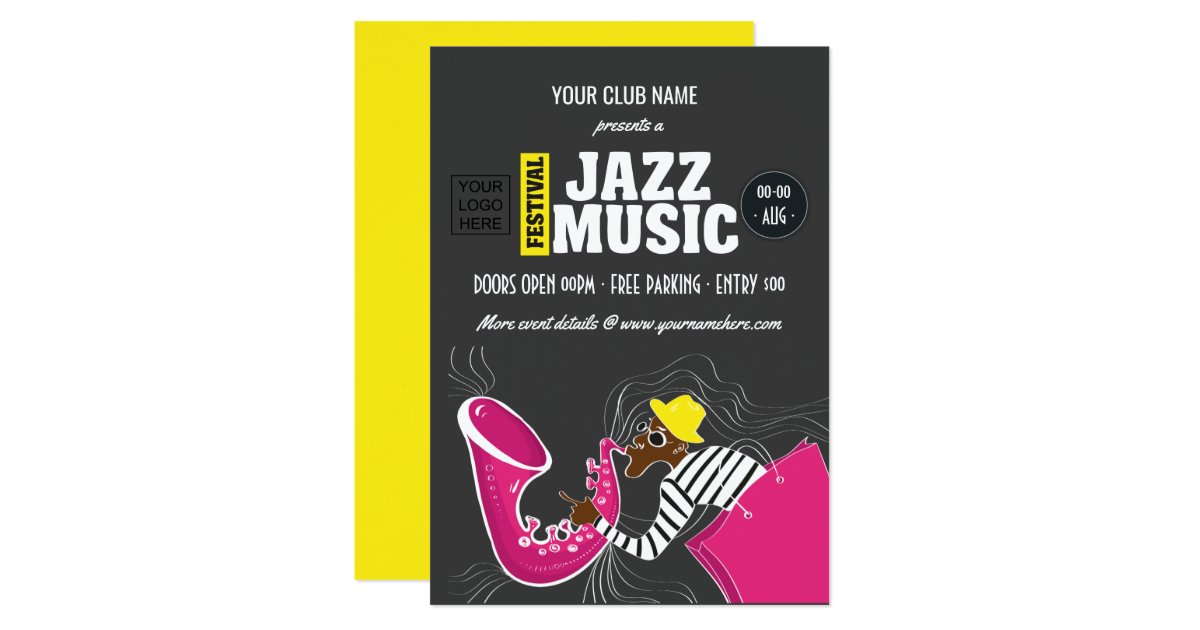 Jazz Music Festival Invitation
