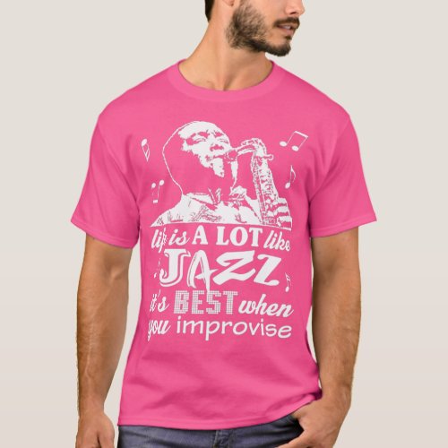 Jazz Music Icons Quotes  2  T_Shirt