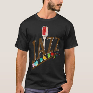 jazz music instrument microphone birds singing T-Shirt