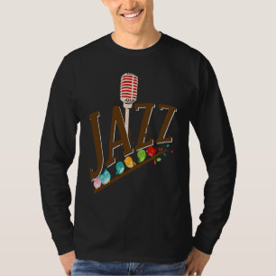 jazz music instrument microphone birds singing T-Shirt