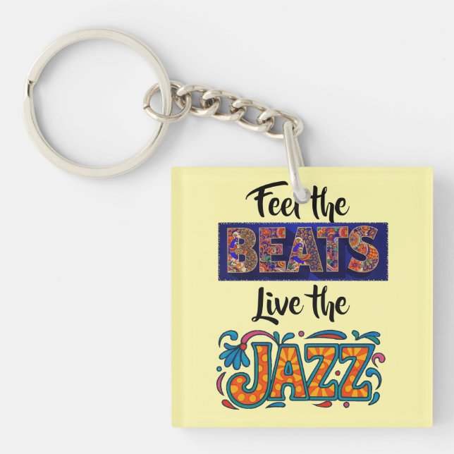 Jazz music lover keychain (Front)