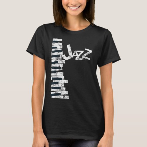 Jazz Music Lover _ Vintage Piano Jazz T_Shirt