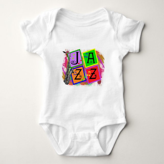 Jazz Music Lovers Gifts Baby Bodysuit (Front)