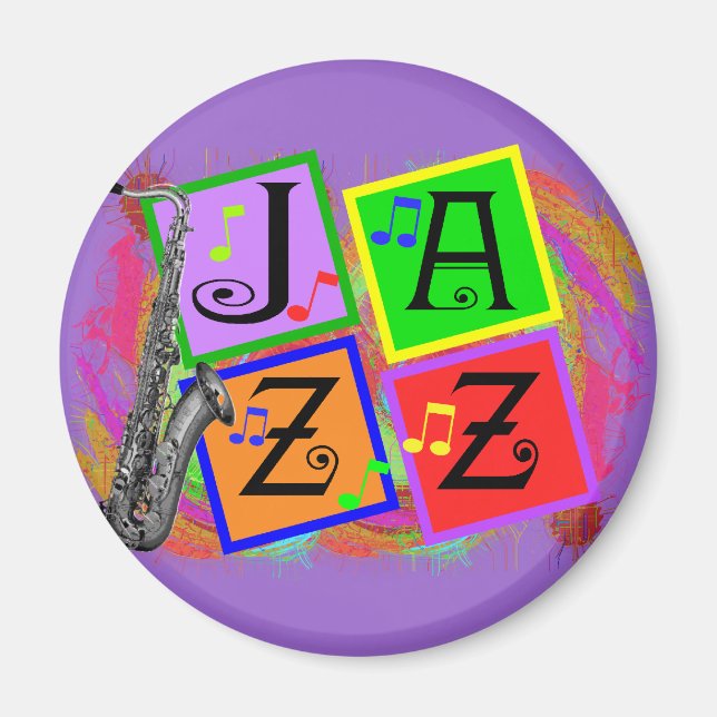 Jazz Music Lovers Gifts Magnet (Front)