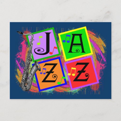 Jazz Music Lovers Gifts Postcard