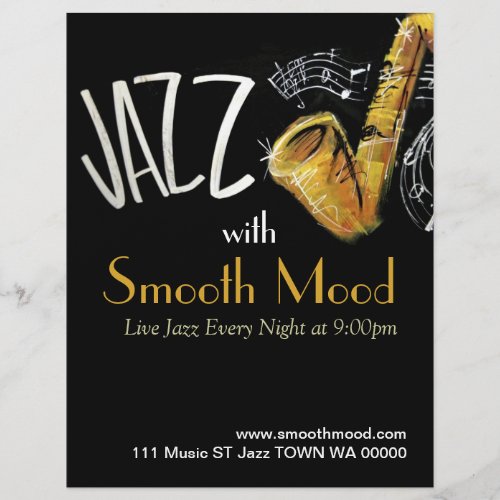 Jazz Music Musician Flyer Invitation