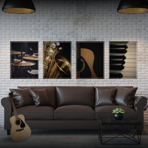 Jazz Music Nostalgia Print Set