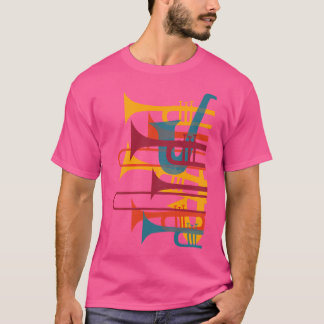 Jazz Music Player Trumpet Retro Vintage Shirt 70