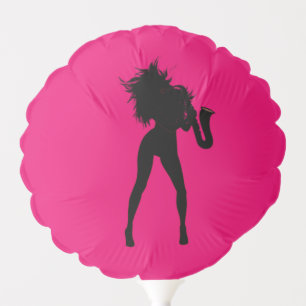 Jazz Music Saxophone Player Woman Balloon