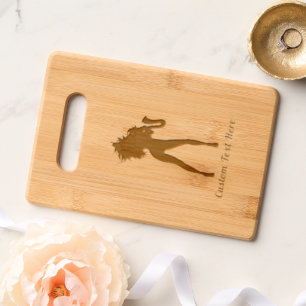Jazz Music Saxophone Player Woman Custom Text Engraved Cutting Board