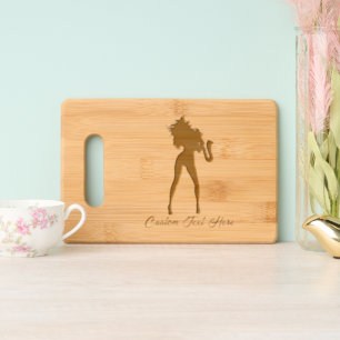Jazz Music Saxophone Player Woman Custom Your Text Engraved Cutting Board