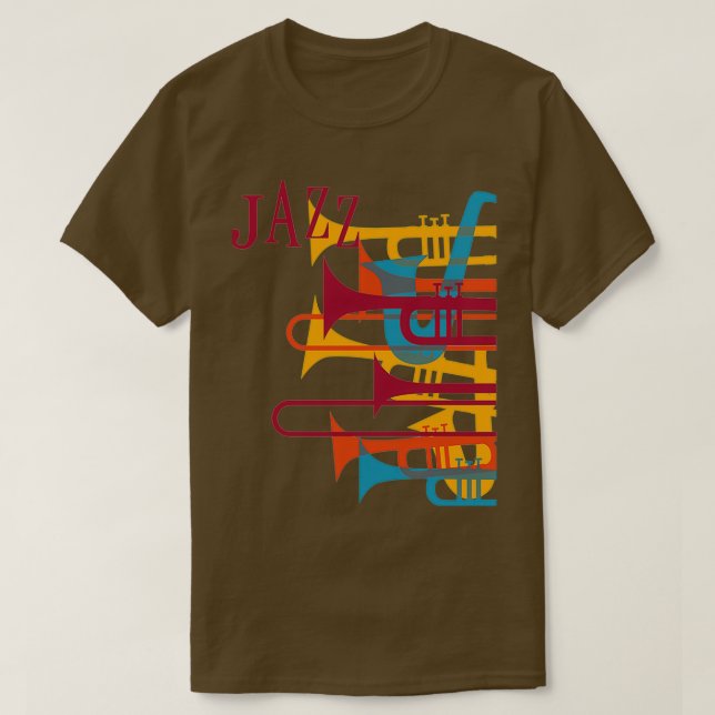 Jazz Music Spirit Sax  T-Shirt (Design Front)