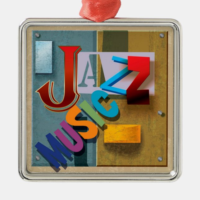 JAZZ Music - SRF Metal Ornament (Front)