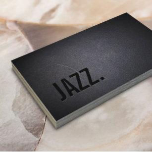 Jazz Music Teacher Modern Bold Black Minimal Business Card