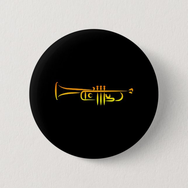 Jazz Music Trumpeter Musician Trumpet Button (Front)