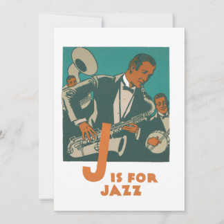 Jazz Music Vintage Art Greeting Card