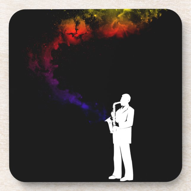 Jazz Musician Beverage Coaster (Front)
