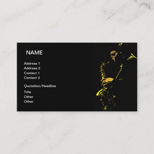 Jazz Musician Business Cards