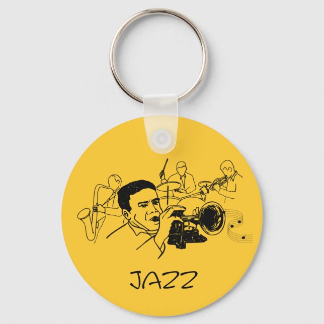 JAZZ musician design Keychain (Front)
