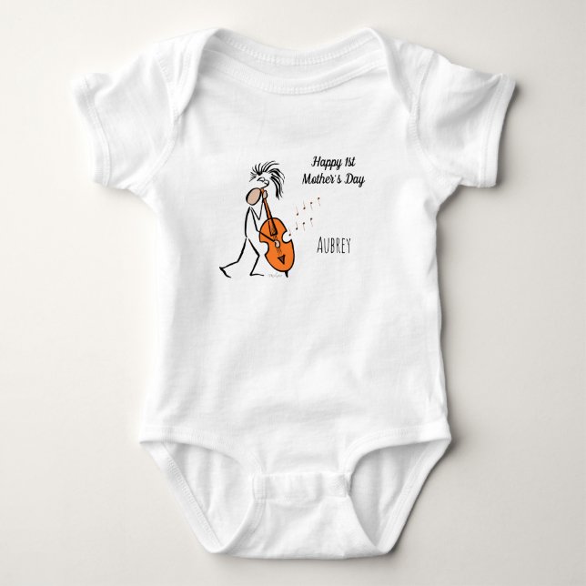Jazz musician Double bass Contrabass Player Baby Bodysuit (Front)