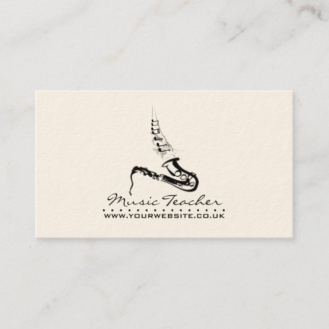 Jazz Musician/Music Teacher Business Card (Front)