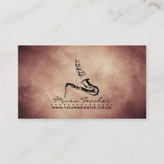 Jazz Musician/Music Teacher Business Card v2 (Front)