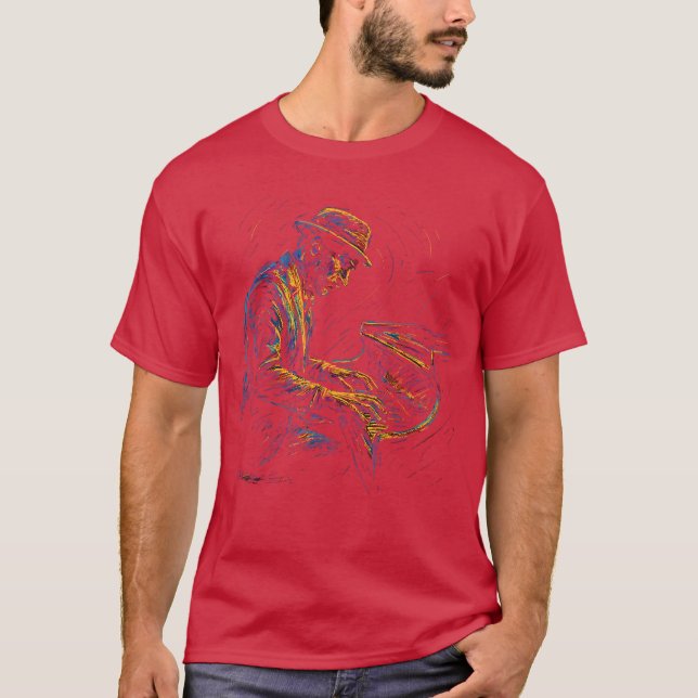 Jazz Musician Piano Player Pianist Artistic Music  T-Shirt (Front)