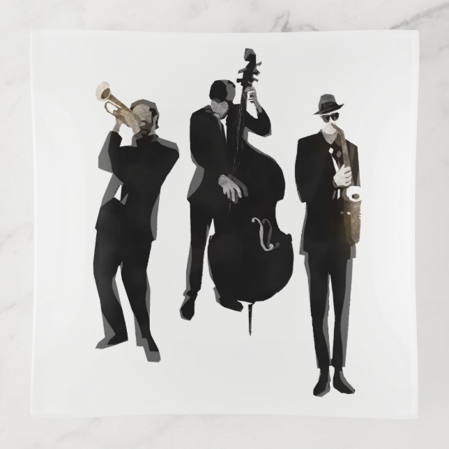 Jazz Musician Trinket Tray (Front)