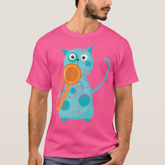 Jazz Musician Trumpeter Cat Animal Trumpet T-Shirt