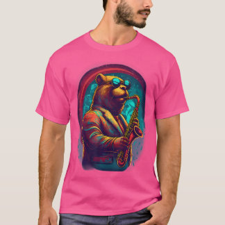 Jazz Musician Wombat Saxophone T-Shirt