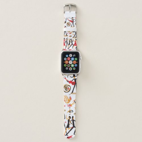 jazz musicians _ icons set  Isolated on white bac Apple Watch Band