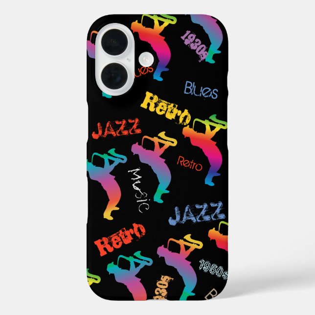 Jazz Musicians Retro Blues Music POP ART Case-Mate iPhone Case (Back)