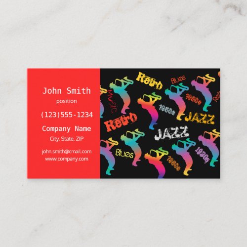 Jazz Musicians Retro Music POP ART 1930s _ 1950s Business Card