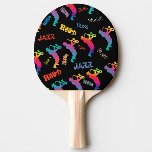 Jazz Musicians Retro Music POP ART Ping Pong Paddle